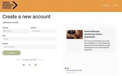 create a new account