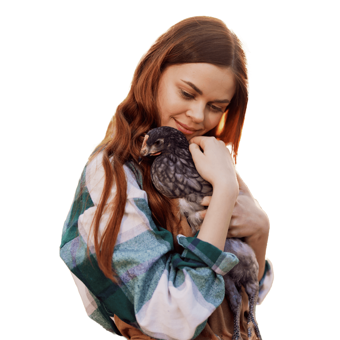 happy-young-woman-smiles-camera-holds-young-chicken