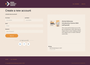 create a new account