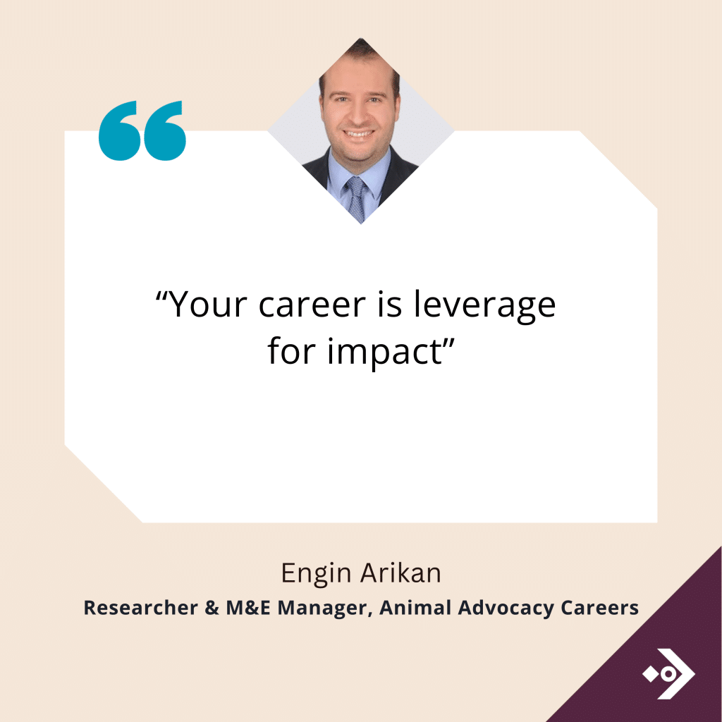 Your career is leverage for impact - Engin Arikan